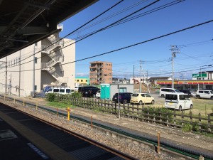 高崎線籠原駅　ホームからの線路